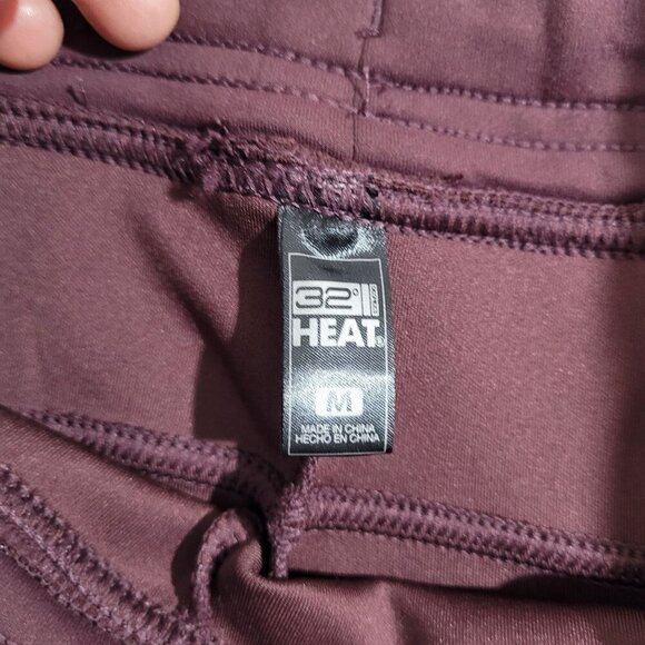 NEW 32 Degrees Heat Womens M Burgundy Jogger Pants  Cargo Scuba - Picture 4 of 7